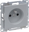 Attēls no Legrand SUNO - Gniazdo 2P+Z z przeson - 16 A - 250 V~ - zaciski automatyczne, Aluminium - Legrand 721380 himp