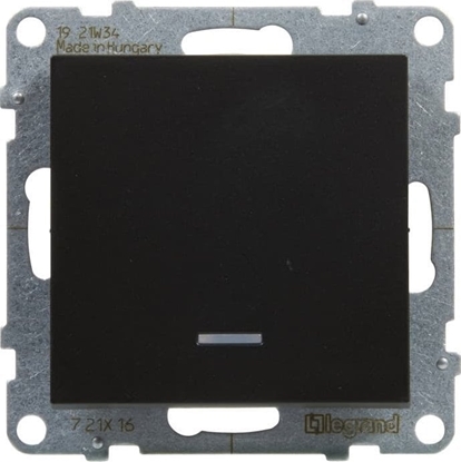 Picture of Legrand SUNO cznik schodowy z podwietleniem czarny 10AX 250V zaciski automatyczne 721416