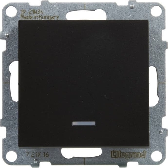 Picture of Legrand SUNO cznik schodowy z podwietleniem czarny 10AX 250V zaciski automatyczne 721416