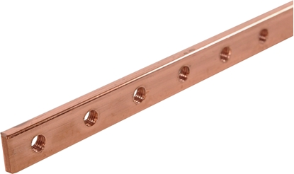 Attēls no Legrand Szyna zbiorcza miedziana 12x4x1000mm perforowana M5 (037389)