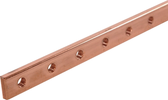 Изображение Legrand Szyna zbiorcza miedziana 12x4x1000mm perforowana M5 (037389)