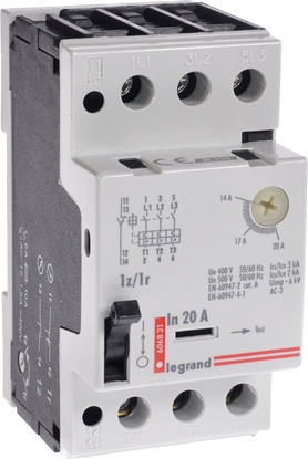 Picture of Legrand Wycznik silnikowy 3P 9kW 14-20A M 250 1R/1Z 20 (606831)