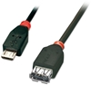 Picture of Lindy 31936 USB kabelis USB 2.0 1 m Micro-USB B USB A Melns