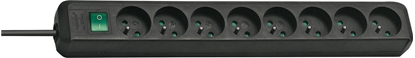 Attēls no Listwa zasilajca Brennenstuhl Eco-Line 8 gniazd 3 m czarna (1159301018)