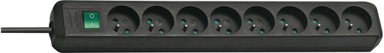 Picture of Listwa zasilajca Brennenstuhl Eco-Line 8 gniazd 3 m czarna (1159301018)