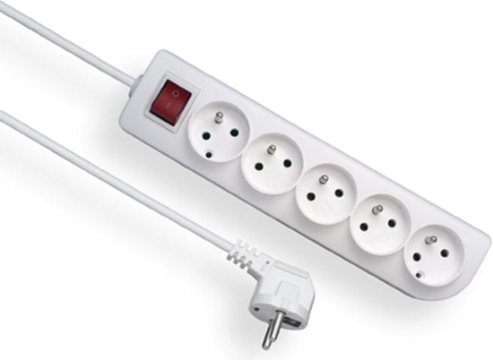 Picture of Listwa zasilajca Elgotech Classic 5 gniazd 5 m biaa (PSN-505W-1,5)