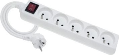 Attēls no Listwa zasilajca Elgotech Economic 5 gniazd 1.5 m biaa (EPS-501,5W)