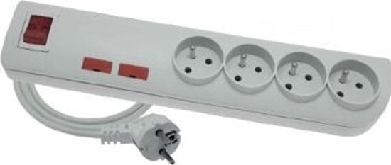 Picture of Listwa zasilajca Elgotech PSF2 przeciwprzepiciowa 4 gniazda 5 m biaa (PSF2-405)