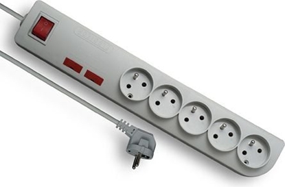 Attēls no Listwa zasilajca Elgotech PSF2 przeciwprzepiciowa 5 gniazd 1.5 m biaa (PSF2-501)