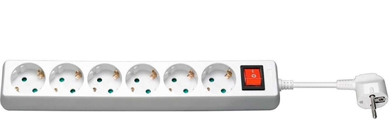 Picture of Listwa zasilajca MicroConnect 6 gniazd 10 m biaa (GRU00610W)