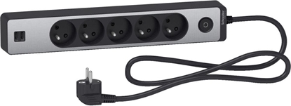 Picture of Listwa zasilajca Schneider Electric Odace przeciwprzepiciowa 5 gniazd 1.5 m szara (ST935U1BA)