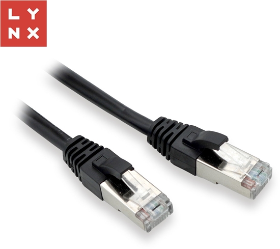 Изображение LYNX FTP patch kabel Cat5e PVC, CCA, 15m, erný