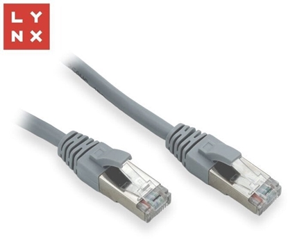 Изображение LYNX FTP patch kabel Cat5e PVC, CCA, 1m, edý (balení obsahuje 10ks)