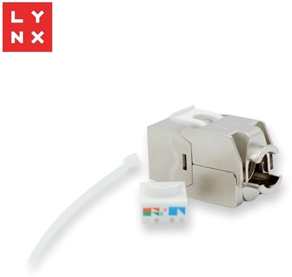 Изображение LYNX keystone, STP Cat6a, samozaezávací, stíbrný