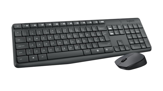 Picture of Logitech MK235 Combo Wireless Keyboard + Mouse, US, Grey (SPEC)