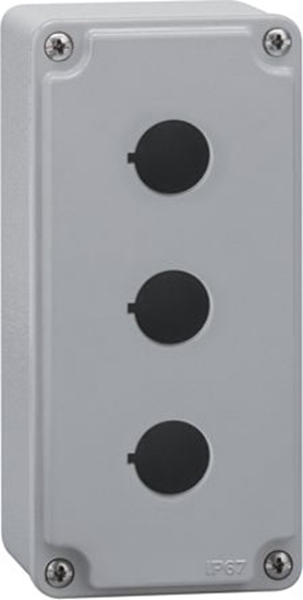 Picture of Lovato Electric Metalowa obudowa pusta 3 otwory pokrywa szara (LPZM3A8)