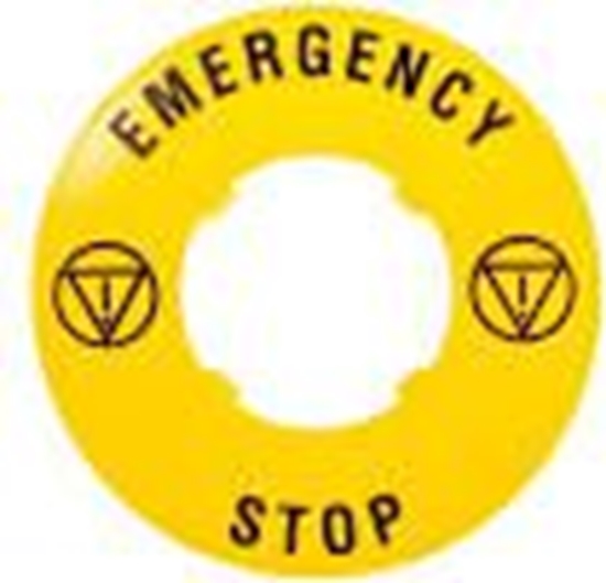 Picture of Lovato Electric Szyld opisowy fi 60mm EMERGENCY/STOP (LPXAU115)