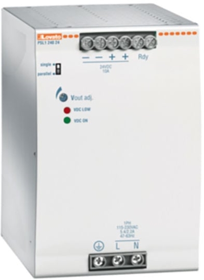 Picture of Lovato Electric ZASILACZ IMPULSOWY 1P 115-230V AC 50/60HZ 24V DC 10A 240W IP20 SZYNA DIN