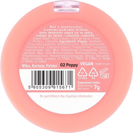 Изображение LOVELY_Playful kremowo-pudrowy ró do policzków 2 Poppy 7g