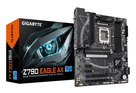 Picture of Mainboard|GIGABYTE|Intel Z790 Express|LGA 1700|ATX|RAM DDR5-SDRAM|4xSlots|Wi-Fi Yes|Bluetooth Yes|3xNumber of M.2 (M) slots|Z790EAGLEAX1.2