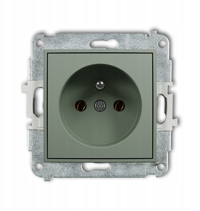 Изображение MINI Mechanizm gniazda pojedynczego z uziemieniem 2P+Z (bez przeson torów prdowych) szawiowy 61MGP-1z