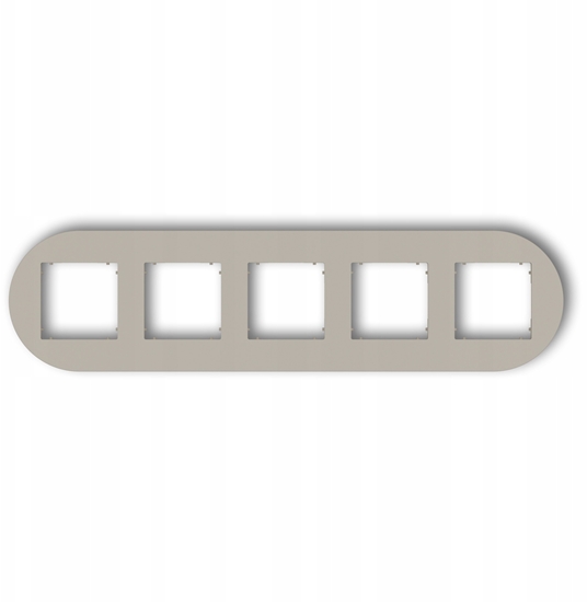 Picture of MINI Ramka uniwersalna piciokrotna okrga z tworzywa taupe 60MRTO-5