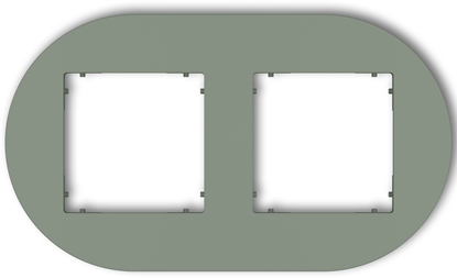 Изображение MINI Ramka uniwersalna podwójna okrga z tworzywa szawiowy 61MRTO-2