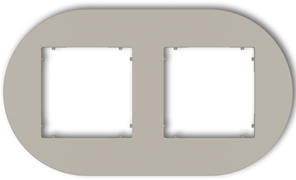 Изображение MINI Ramka uniwersalna podwójna okrga z tworzywa taupe 60MRTO-2