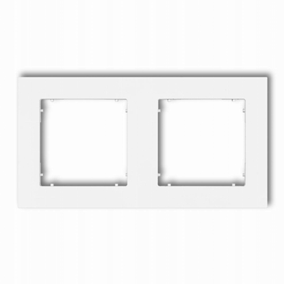 Изображение MINI Ramka uniwersalna podwójna z tworzywa biay mat 25MR-2