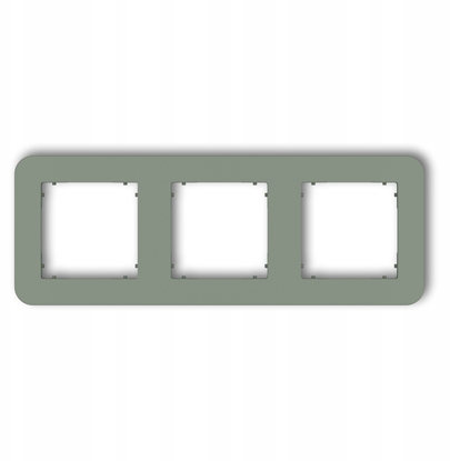 Изображение MINI Ramka uniwersalna potrójna zaokrglona z tworzywa szawiowy 61MRTZ-3