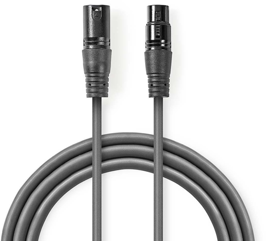 Picture of Kabel Nedis XLR - XLR 0.5m szary (5412810295579)