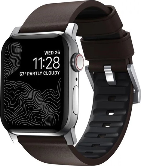 Picture of Nomad Pasek Active Strap Pro Brown, silver - AW 44/42 mm (NM1A4mSNW0)