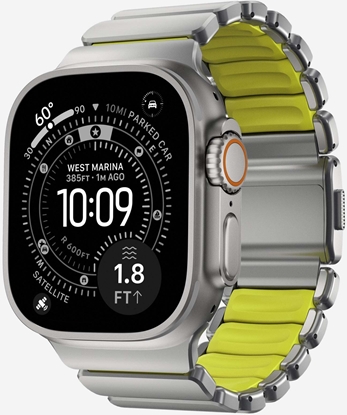 Picture of NOMAD Stratos Band - tytanowa bransoleta do Apple Watch 49mm z FKM (natural titanium, volt FKM)