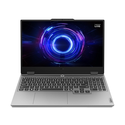 Attēls no Notebook|LENOVO|CPU Intel® CoreT i5|i5-13450HX|15.6 "|1920 x 1080 pixels|RAM 16 GB|DDR5-SDRAM|SSD 512 GB|Discrete graphics NVIDIA GeForce RTX 5050|8 GB|On-board graphics Yes|Numeric keypad Yes|Keyboard language English|Colour Grey|Weight 2.4 kg|4800 MHz|