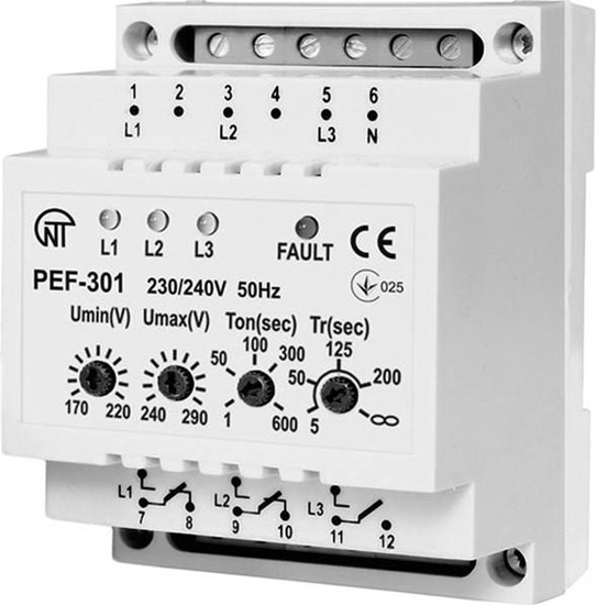 Picture of Novatek-Electro Automatyczny przecznik faz 16A 400V AC (PEF-301)