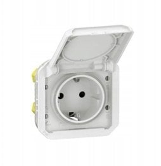 Picture of NOWE PLEXO 55 Gniazdo Schuko 2P+Z zaciski auto mechanizm 16A - 250V AC biae 069640L