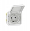 Изображение NOWE PLEXO 55 Gniazdo Schuko 2P+Z zaciski auto mechanizm 16A - 250V AC biae 069640L