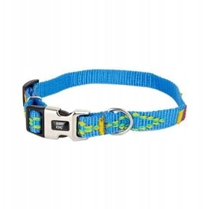 Picture of Obroa dla psa, wzór etniczny, tama polipropylenowa, 10mm/18-30cm bkitna