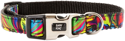 Picture of Obroa dla psa, wzór picasso, tama polipropylenowa, 16mm/30-47cm czarna