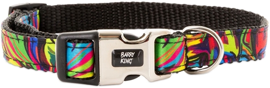 Picture of Obroa dla psa, wzór picasso, tama polipropylenowa, 16mm/30-47cm czarna