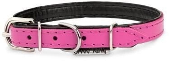 Picture of Obroa skórzana dla psa, róowy/czarny, L-XL, 25mm/55cm