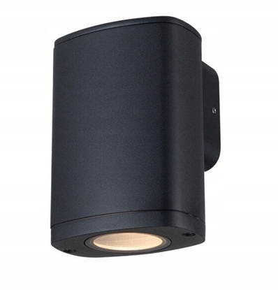 Attēls no Oprawa elewacyjna ZEVI EL 1GU10 B 1xmax 10W IP54 podwójny dawik kinkiet czarny 38880