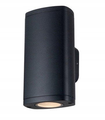 Attēls no Oprawa elewacyjna ZEVI EL 2GU10 B 2xmax 10W IP54 podwójny dawik kinkiet czarny 38882