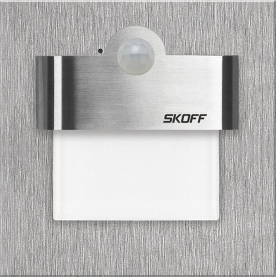 Изображение Oprawa schodowa SKOFF Oprawa LED TANGO LED PIR 120st. Motion Sensor Light 10V DC 1,0W IP20 6000 K szlif z czujnikiem ruchu MJ-TAN-K-W