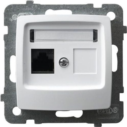 Attēls no Ospel Gniazdo komputerowe Karo pojedyncze RJ45 5e biae (GPK-1S/K/m/00)