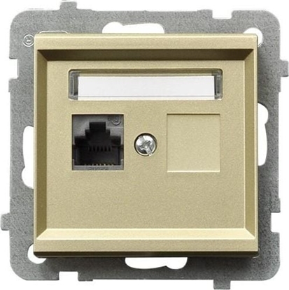 Attēls no Ospel Gniazdo komputerowe Sonata pojedyncze RJ45 5e szampaski zoty (GPK-1R/K/m/39)