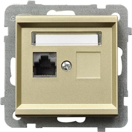 Picture of Ospel Gniazdo komputerowe Sonata pojedyncze RJ45 5e szampaski zoty (GPK-1R/K/m/39)