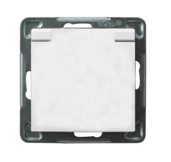 Picture of Ospel Gniazdo pojedyncze IMPRESJA B/U 16A IP44 z klapk biae