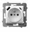 Изображение Ospel Gniazdo single socket with grounding and protective shutters, with charger A+C matte gray GP-1UZPUSBAC/m/70