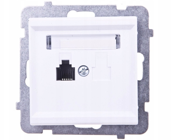 Picture of Ospel SONATA Gniazdo telefoniczne single white matte GPT-1R/m/75